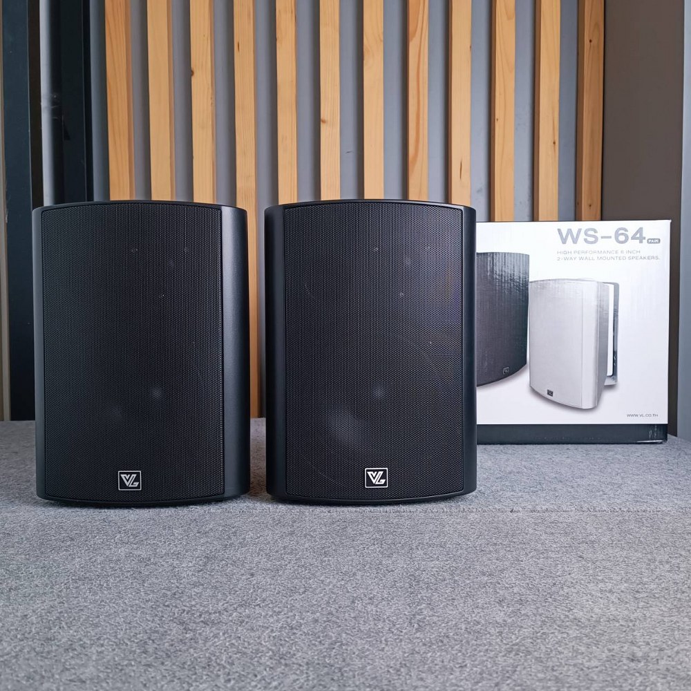 1คู่ VL AUDIO WS-64B ตู้ลำโพงแขวน สีดำ ตู้ลำโพงติดผนัง ตู้ลำโพงพร้อมขาแขวน WS 64B WS64B เอไอ-ไพศาล