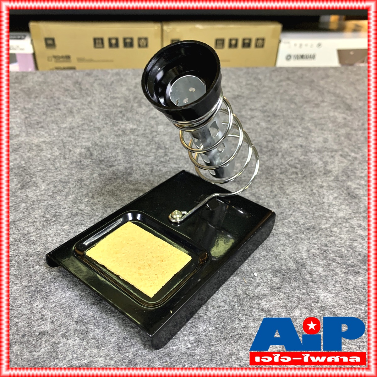 ที่วางหัวแร้งฐานเหลี่ยม SOLDERION IRON STAND ที่วางหัวแร้ง ที่พักหัวแร้ง ฐานเหลี่ยม เอไอ-ไพศาล +++