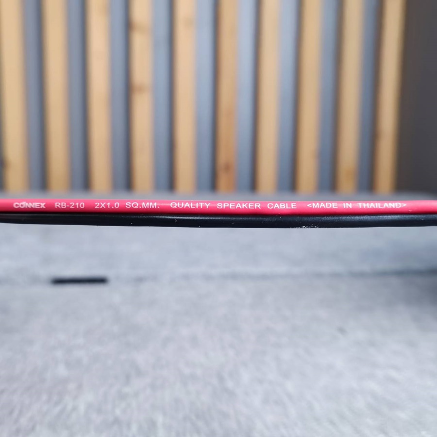 ล้อ100เมตร CONNEX RB-210 2X1.0 SQ.MM.สายลำโพงดำแดง 100M RB 210 RB210 สายลำโพง ดำ-แดง สายลำโพง2x1 ทองแดงชุบ เอไอ-ไพศาล