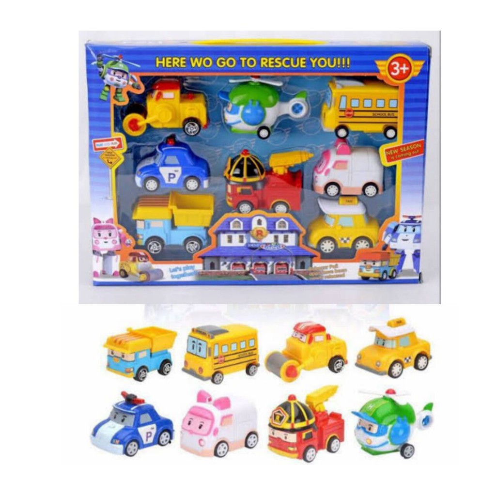 P8 ของเล่นเด็กรถ POLI เล่นมือ 8 คัน รถเล่นมือโพลี ปลีกกล่องละ
