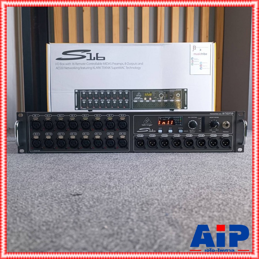BEHRINGER S-16 Digital Snake Box สเตจบ๊อกซ์ พิ่มจำนวนอินพุต/จำนวนเอ้าพุตของระบบ 16 CH Digital Snake I/O Box รุ่น S 16 S16 เอไอ-ไพศาล
