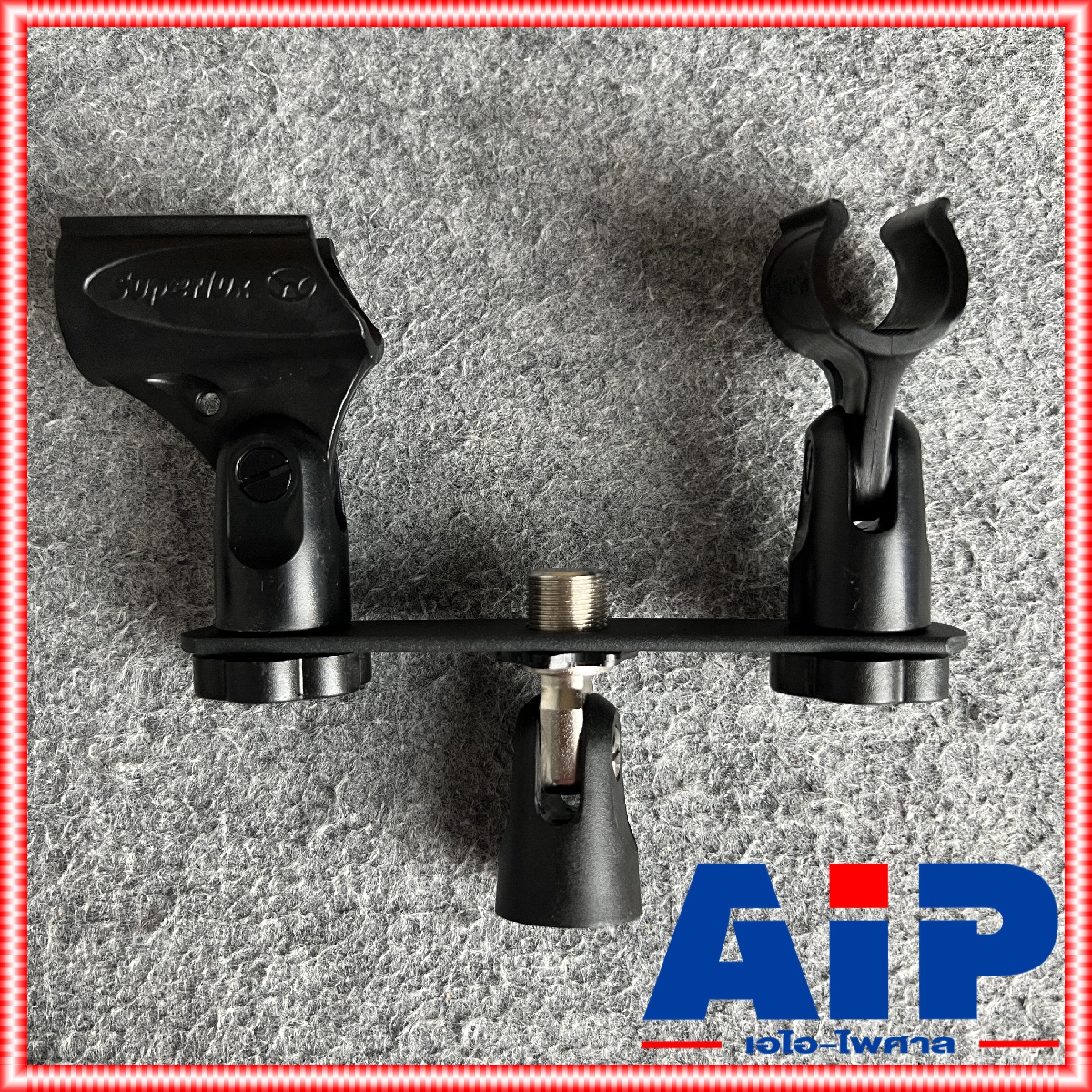 *ไม่รวมคอสวมไมค์และขาไมค์* ที่ใส่คอไมค์3จุด (เขาควาย) W&H SUPERLUX C3 C-3 C 3 วัสดุทำจากเหล็ก แข็งแรงทนทาน เอไอ-ไพศาล