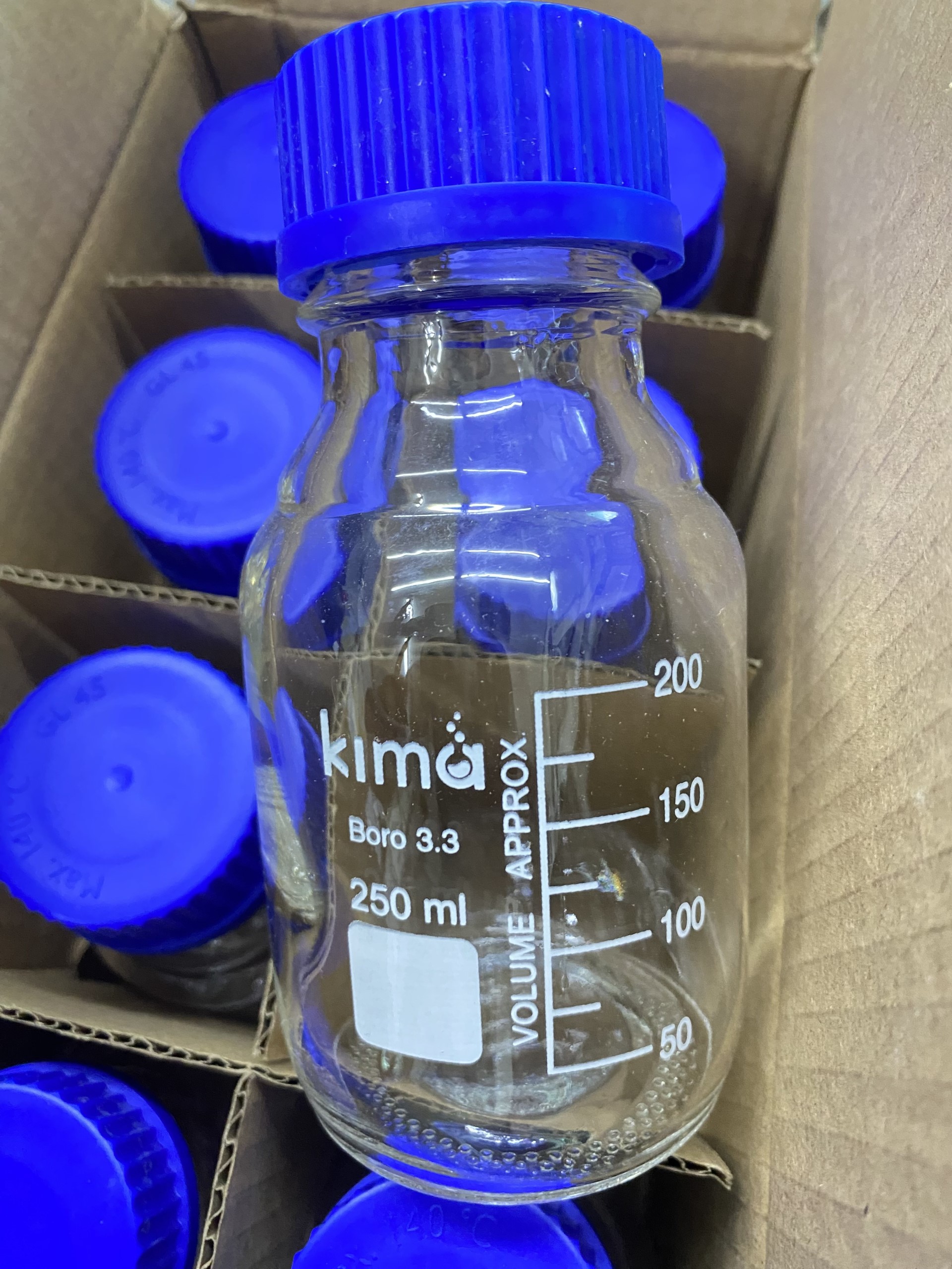 ขวดดูแรน/Bottle, Laboratory Glass with Screw cap (ขวดแก้วเก็บสาร ชนิดใส)