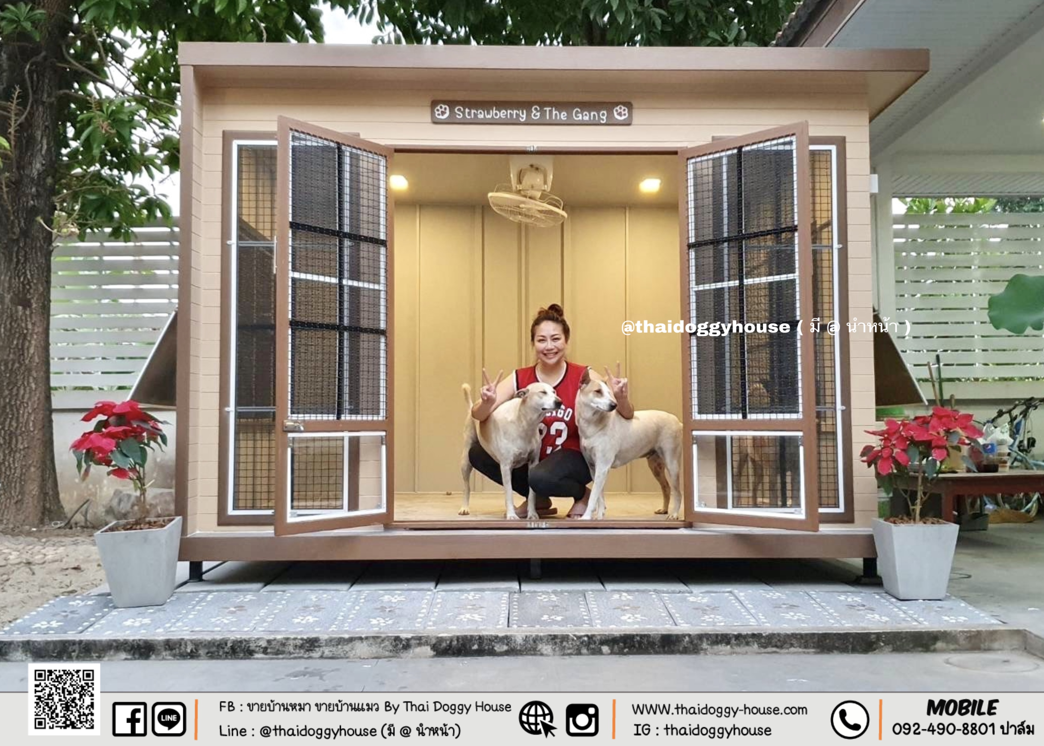 บ้านหมา บ้านแมว Box Style " ภายในกว้าง หลังใหญ่มาก ไม่อึดอัด พร้อมตะแกรงเหล็กดัด แถมมุ้งลวดให้ด้วยน้า น้องๆนอนสบายแน่นอน 🥰