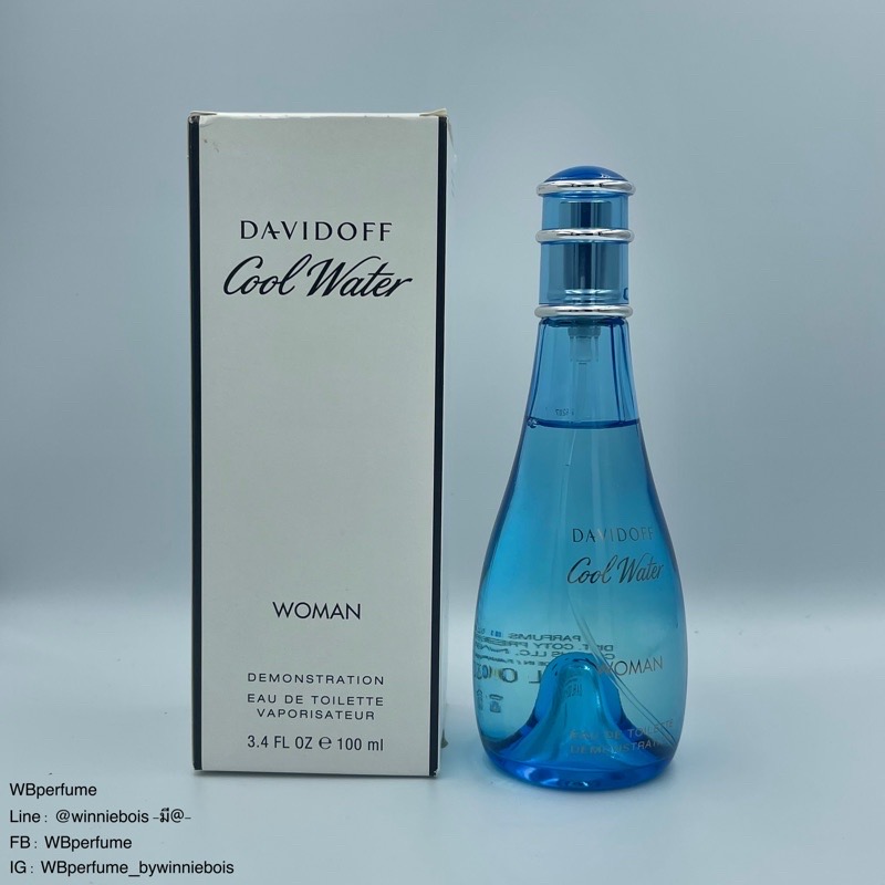 น้ำหอมแท้100% DAVIDOFF Cool Water Woman Eau de Toilette ขนาด 100 มล. TESTER