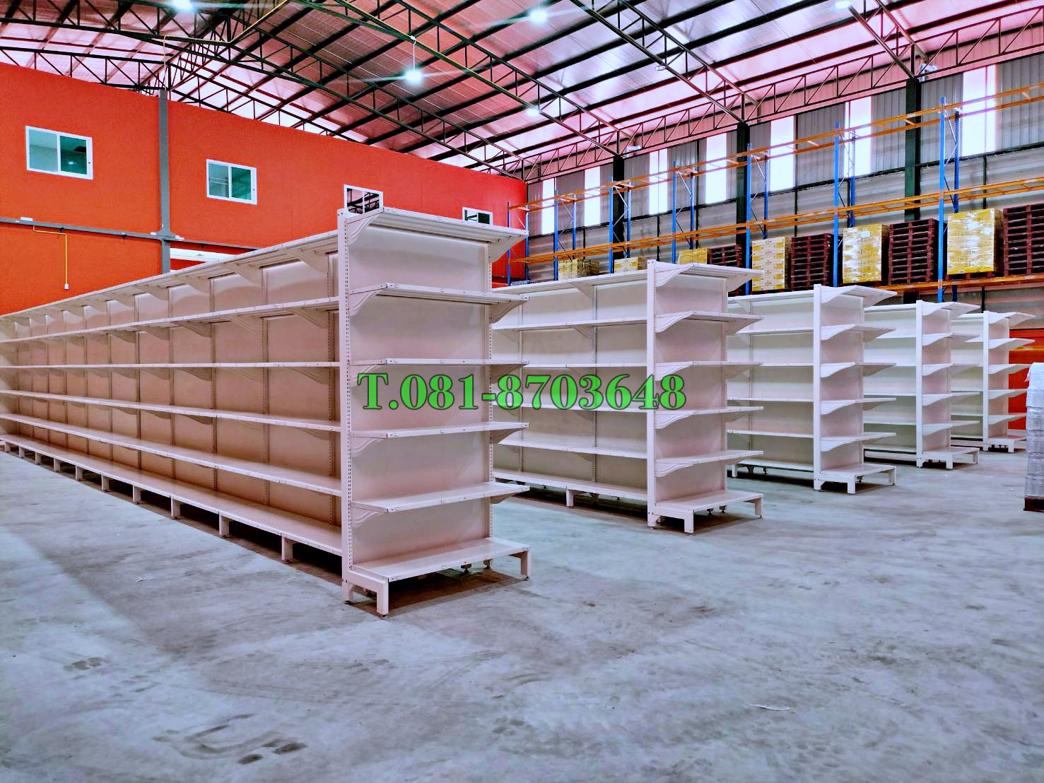 Shelf ร้านค้าส่ง ร้านวัสดุ อย่างหนา ขนาด 1.2m สูง1.5-2.5m รับน้ำหนักได้ชั้นละ 200kg