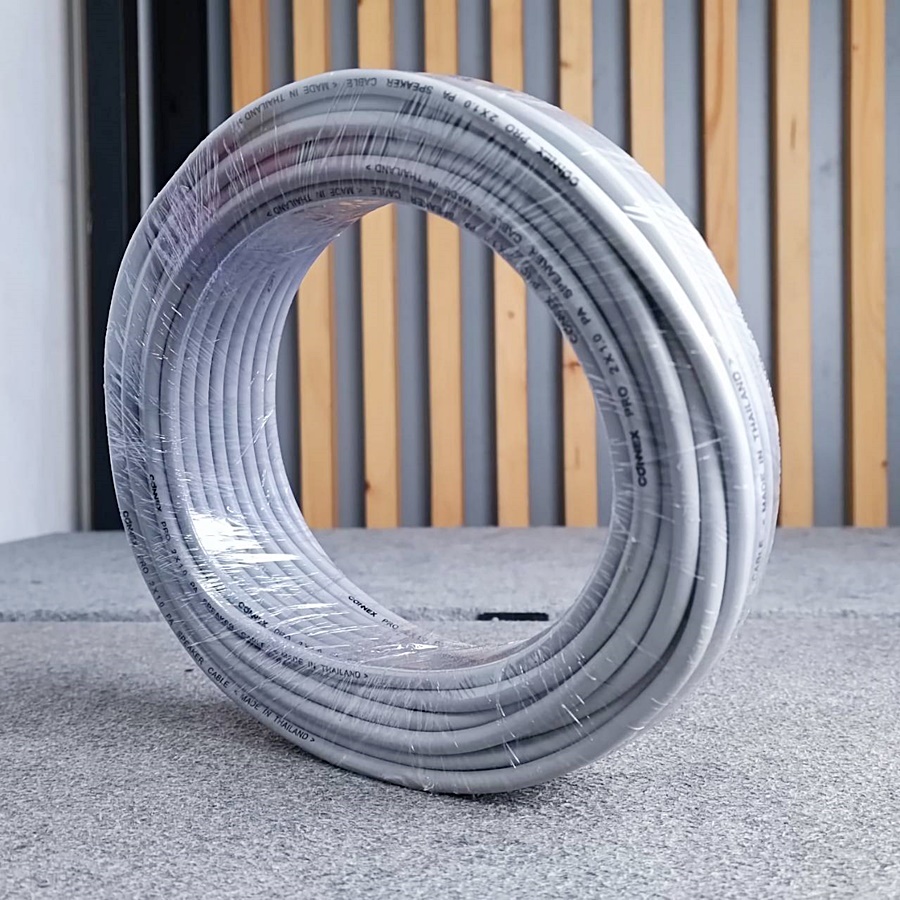 ขด30เมตร CONNEXสายลำโพง PRO2x1.0 สีเทา ทองแดงแท้ขนาด1mm สายลำโพงกลางแจ้ง สายลำโพง2คอร์ เอไอ-ไพศาล