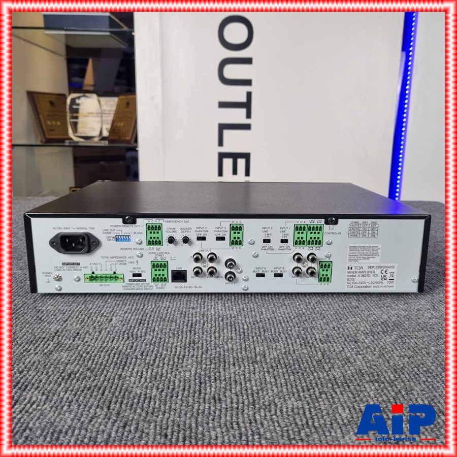 TOA A-3624D แอมป์240W มิกเซอร์แอมป์ 240 วัตต์ A3624D เครื่องขยายเสียง เครื่องปรับแต่งเสียง A 3624D เอไอ-ไพศาล
