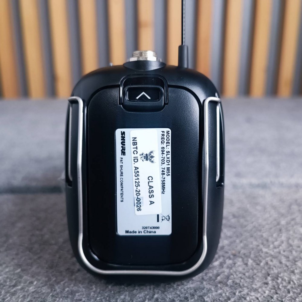 SHURE SLXD14A-M55 ไมโครโฟนไร้สายแบบ Bodypack คลื่นความถี่ 694-703 MHz และ 748-758 MHz (ไม่มีไมโครโฟน)! รุ่นใหม่ ไมโครโฟน shure SLXD 14 A / M 55 SLXD14A-M55 เอไอ-ไพศาล +++