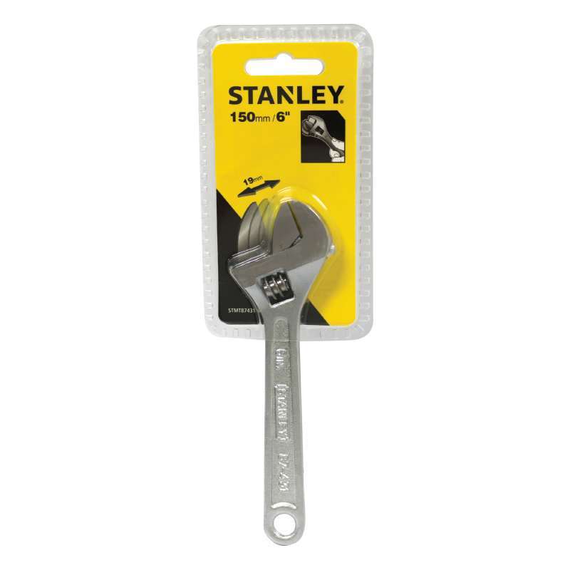 ประแจเลื่อน STANLEY ขนาด 6 นิ้ว สีเงิน