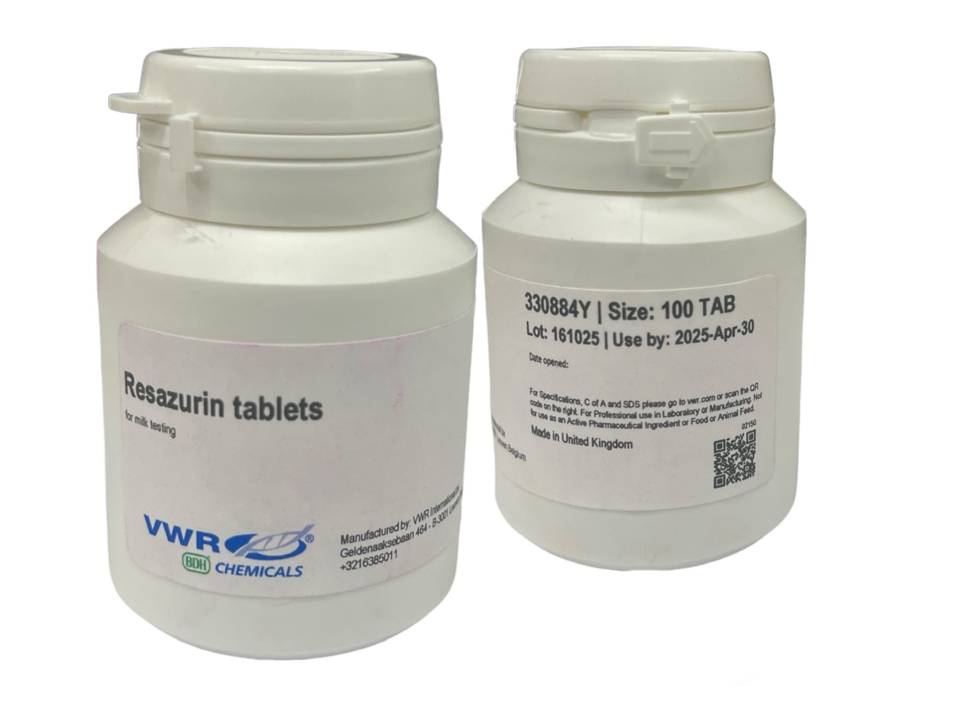 Resazurin for Milk Testing , 100 Tablet -VWR