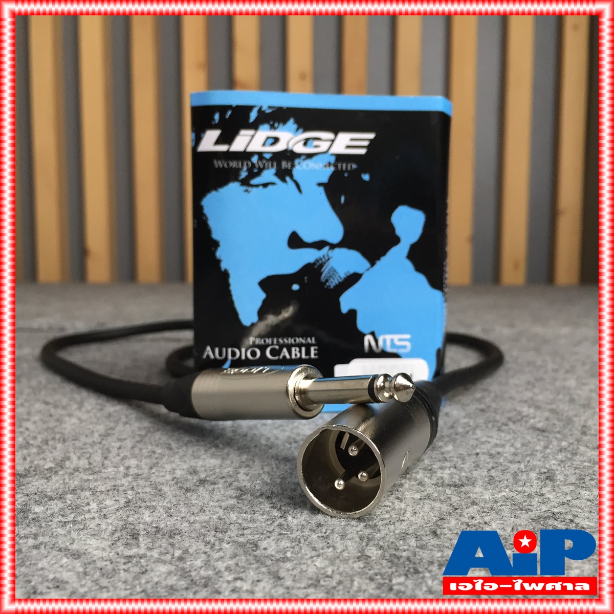 สายสัญญาณ XLR ผู้+Phone ยาว 1 เมตร LIDGE YM-381F 1M สาย XLRผู้-โฟนโมโน YM 381 F CANNON ผู้- Phone mono ym381f เอไอ-ไพศาล