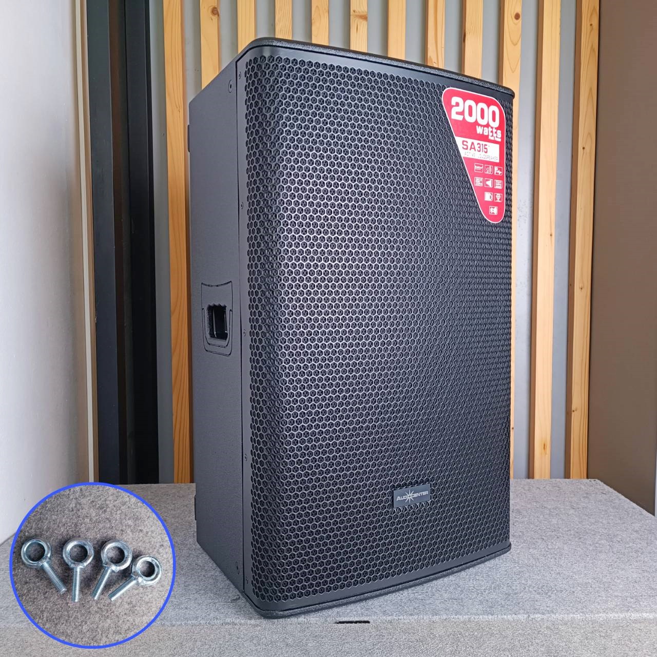 AUDIOCENTER SA315+ active speaker ตู้ไม้ ลำโพง 2 ทาง แอมป์ในตัว 2000 วัตต์ 15 นิ้ว SA-315+ SA 315+ เอไอ-ไพศาล