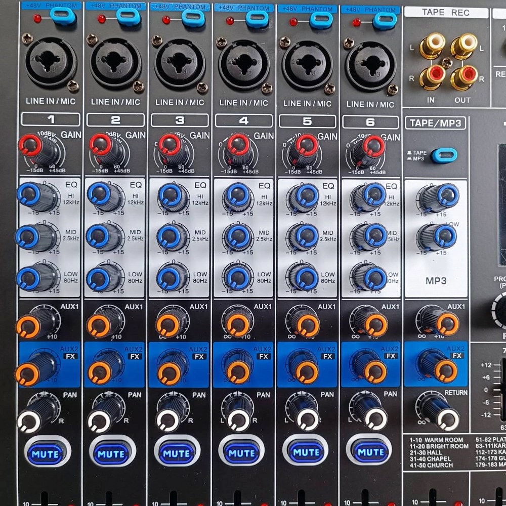 TADA AM-Q6P powermixer 350 watt EFX USB บลูทูส TA DA มิกเซอร์อนาล็อก AM Q6P ธาดา AMQ6P เอไอ-ไพศาล