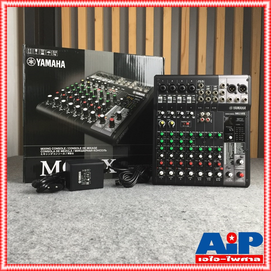 YAMAHA MG-10X mixer มิกเซอร์แบบอนาล็อค 10 ช่องสัญญาณ มีเอฟเฟคแท้ในตัว MG 10 X MG 10X MG10X เอไอ-ไพศาล