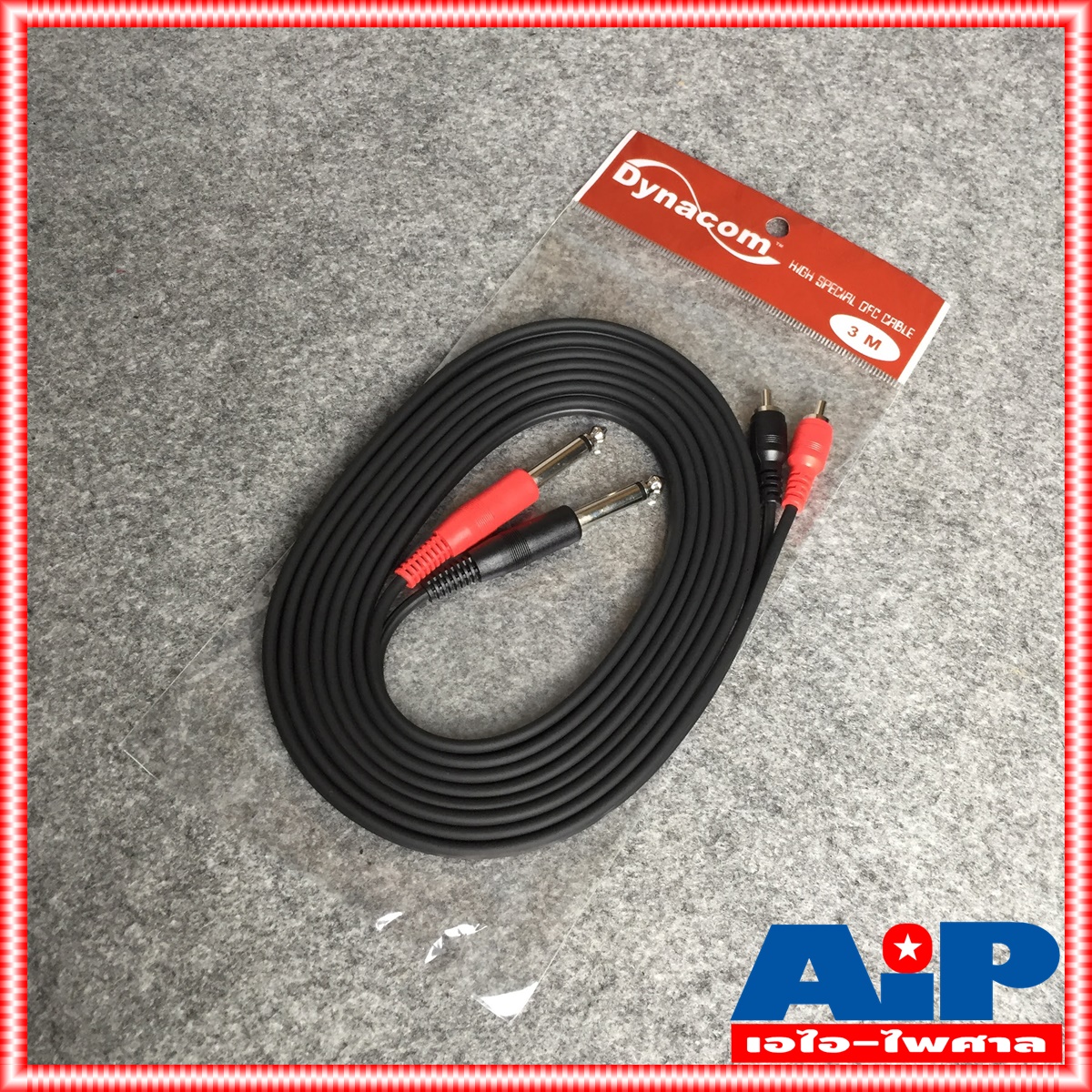 3เมตร DYNACOM J015-9 สาย P.RCAx2-P.MICx2 ความยาว 3เมตร ไดน่าคอม สาย RCA x2 ออก PHONE x2 3M สายอาร์ซีเอ ออก ไมค์ x2