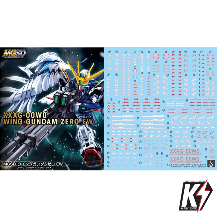 Waterdecal CG MGSD Wing Gundam Zero EW #ดีคอลน้ำสำหรับติดกันพลา กันดั้ม Gundam พลาสติกโมเดลต่างๆ