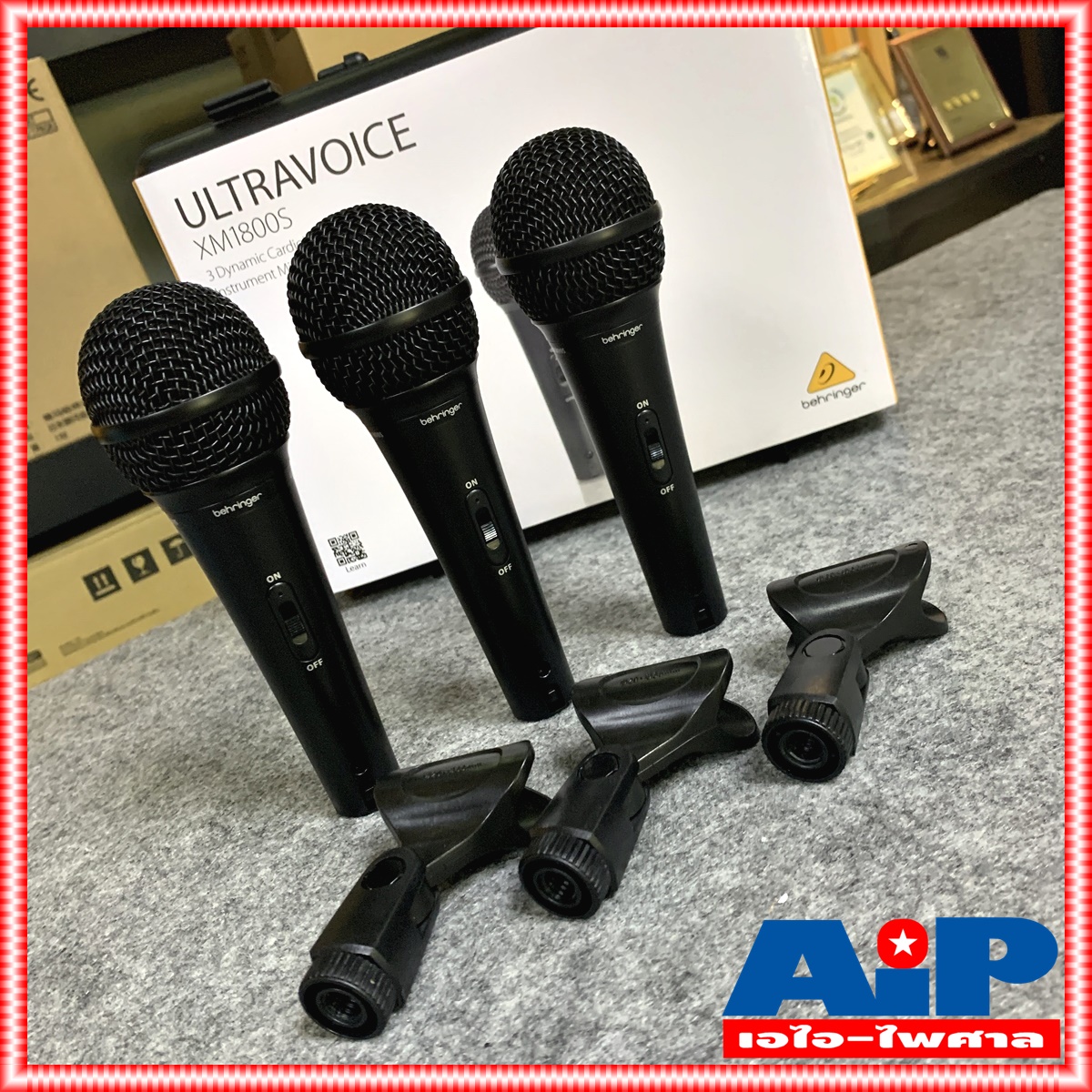 ไมค์แพ็ค3ตัว BEHRINGER XM1800S ไมค์สาย XM 1800 S ไมค์โครโฟน XM-1800 ไมค์ร้องเพลง ไมค์คาราโอเกะ ไมค์ microphone +++
