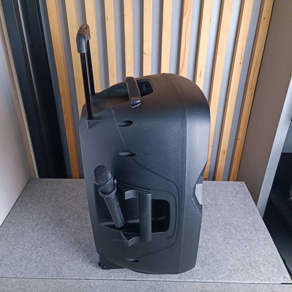 CLEARSOUND GP-15a ลำโพงล้อลาก 15นิ้ว พร้อมไมค์ลอยคู่ ย่าน VHF ลำโพงเอนกประสงค์ ตู้ลำโพงเคลื่อนที่ GoPORT GP 15a GP15a เอไอ-ไพศาล