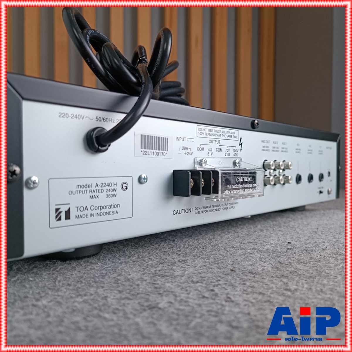 TOA A-2240H AMPLIFIER เครื่องขยายเสียง A 2240H A2240H AMP amp แอมป์ แอมป์TOA เครื่องเสียง เอไอ-ไพศาล