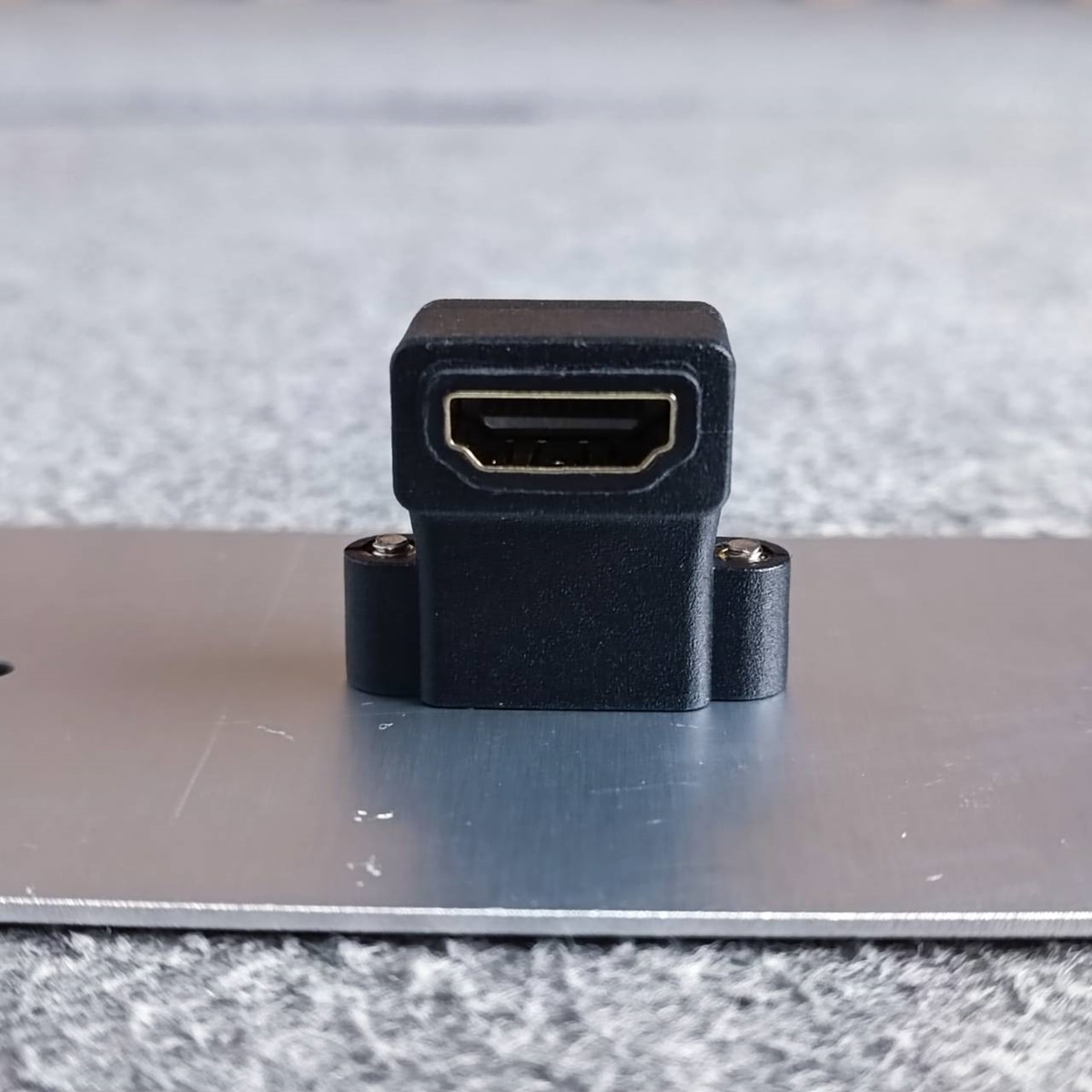 (1ชุด)Amphenol AMW-HDMI-01PR แผ่นเพลท HDMI 1 Port สายเข้าแบบงอ แผ่นสแตนเลส HDMI หน้ากากHDMIแบบติดพนัง เอไอ-ไพศาล