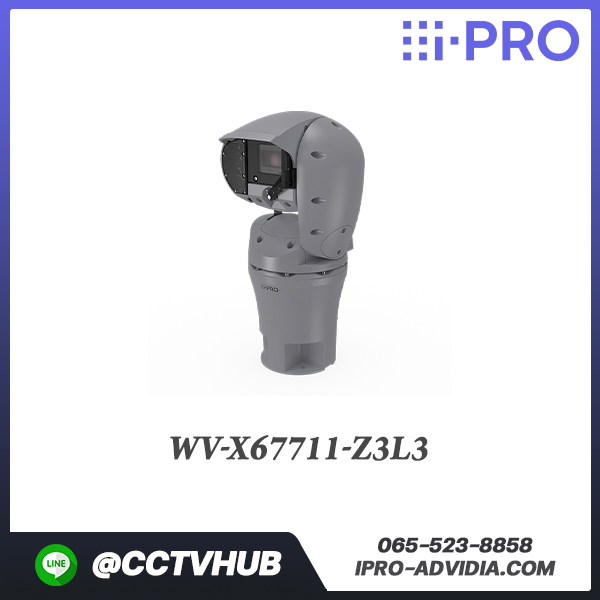 กล้อง PTZ i-PRO รุ่น WV-X67711-Z3L3 4K AI Rugged PTZ Camera with White LED (30x zoom)
