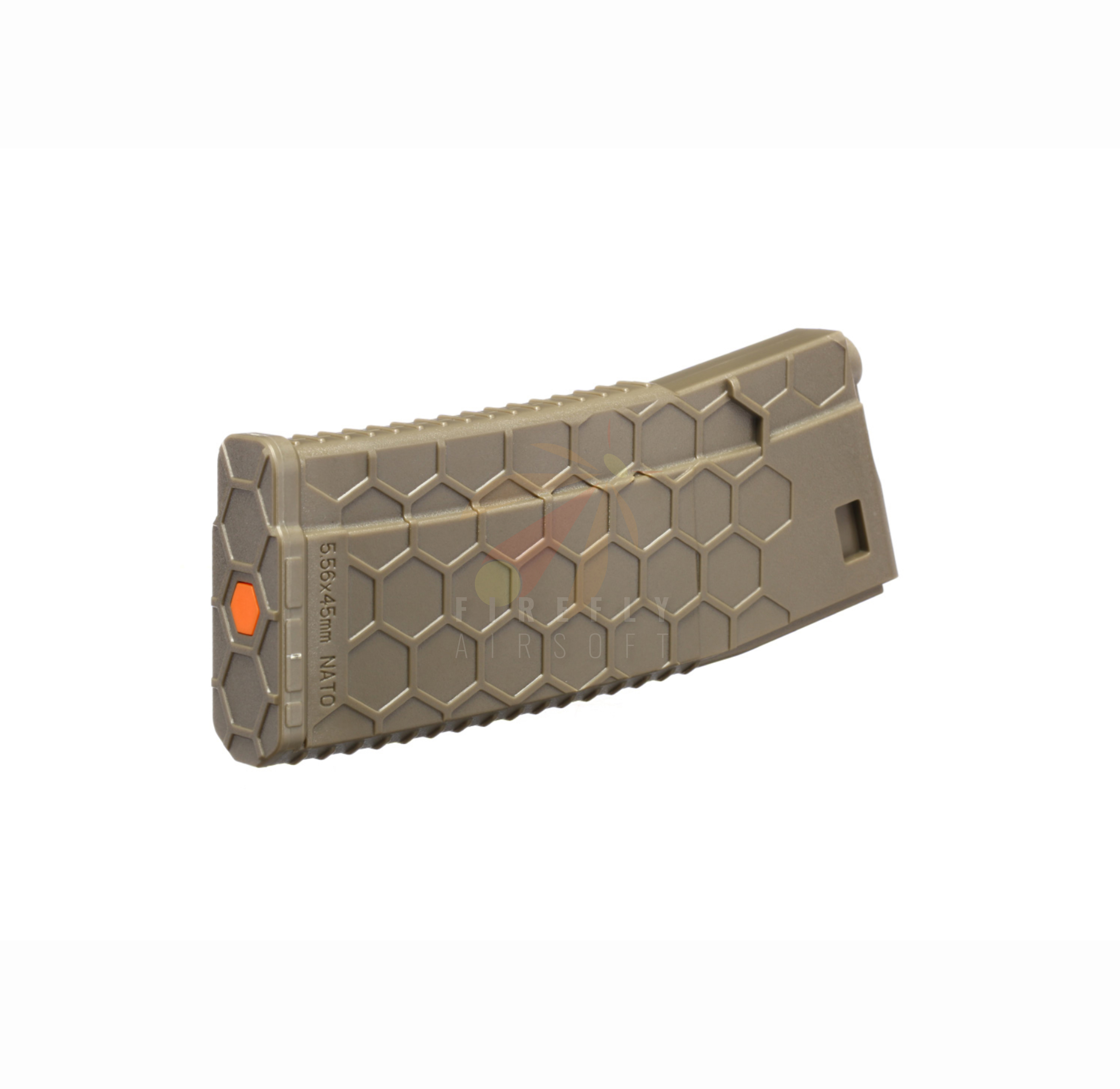 EMG HEXMAG LICENSED 230RD POLYMER MID-CAP MAGAZINE FOR M4 / M16 SERIES AIRSOFT AEG RIFLES (COLOR: DARK EARTH / SINGLE MAGAZINE)