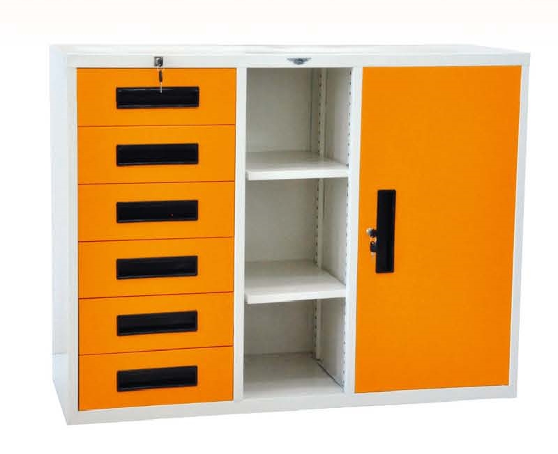 ตู้เก็บเอกสารเหล็ก 1 บาน 6 ลิ้นชัก ยี่ห้อ Elegant (ขนาด 4 ฟุต) รุ่น SD4F6D