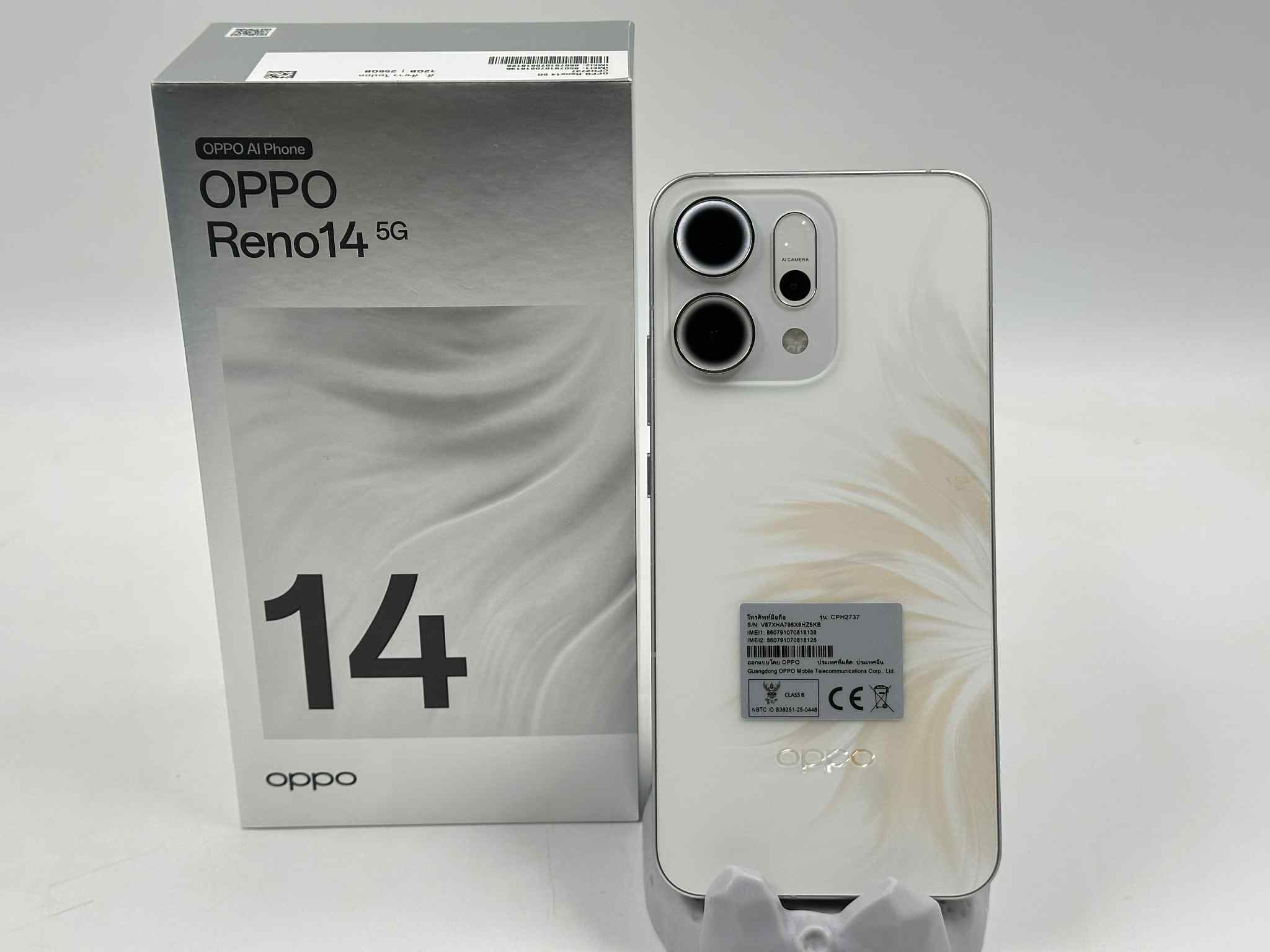 🐰OPPO Reno14 5G (12GB+256GB) Opal White 🐰 ไร้รอยตกหล่น ปกศ11เดือน ครบกล่อง