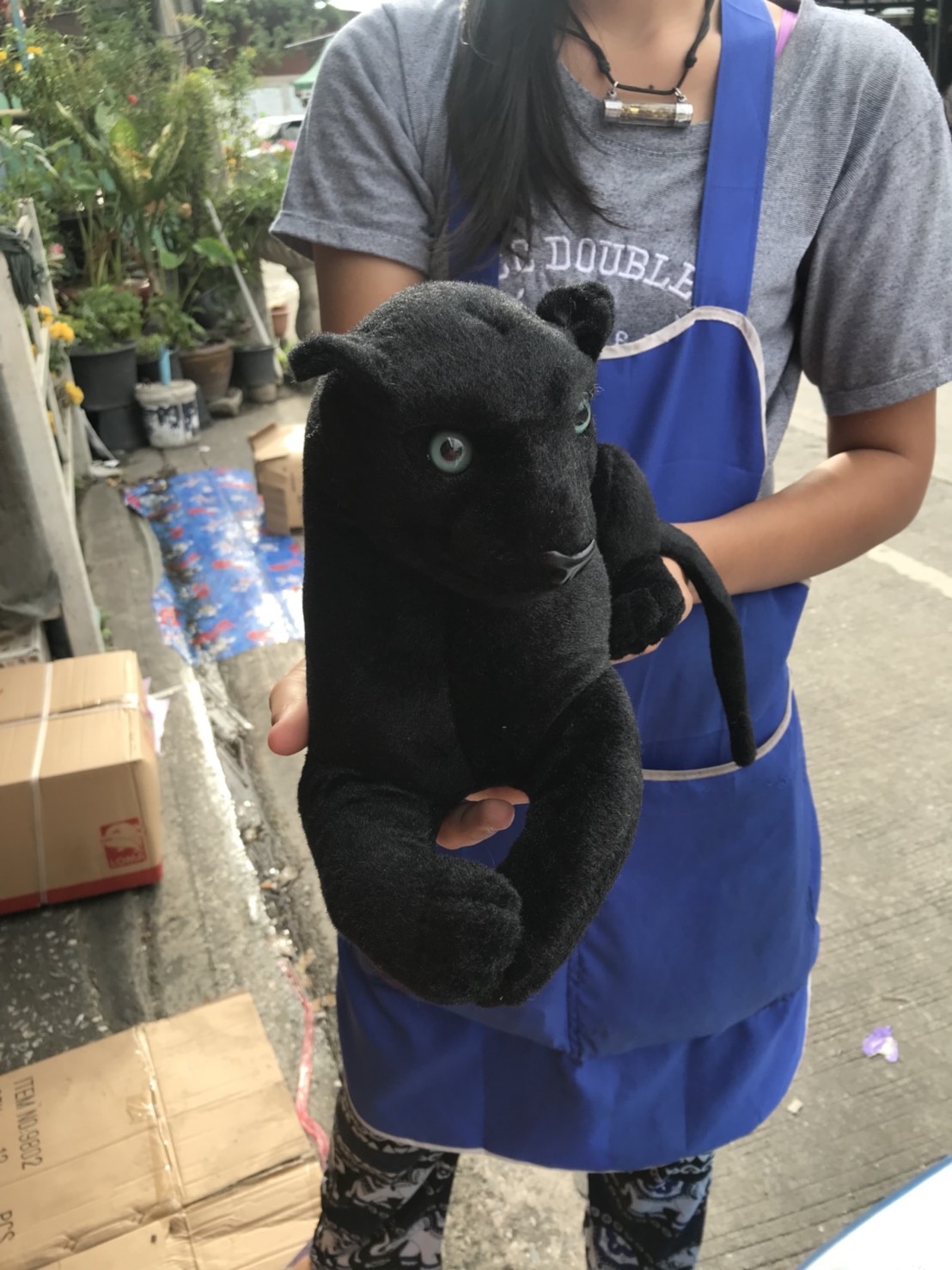 Fuji15 ตุ๊กตาเสือ ขนาด 55 cm ตุ๊กตาเสื้อดำ ตุ๊กตาเสื้อโค้ง ปลีกตัวละ sale