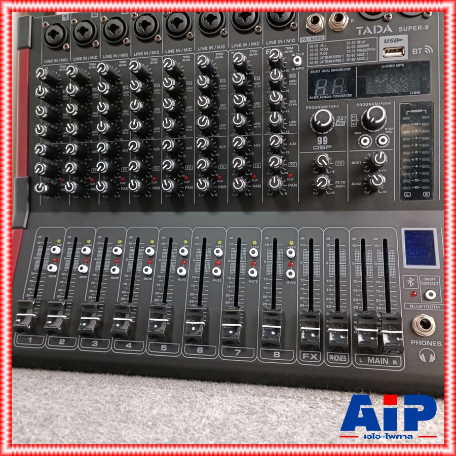 TADA SUPER-8 MIXER พร้อม RACK มิกเซอร์อนาล็อก 8 แชนแนล เอฟเฟคแท้ ซูเปอร์ ธาดา SUPER 8 SUPER8 เอไอ-ไพศาล