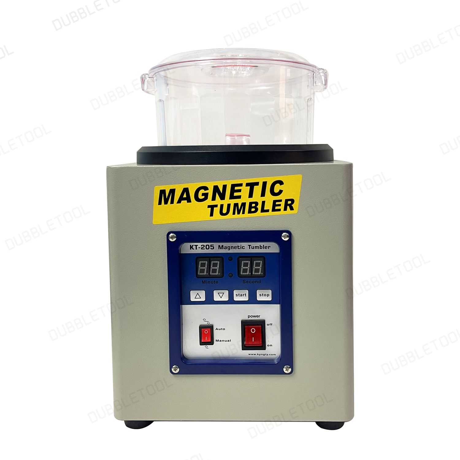 เครื่องทำความสะอาดด้วยเข็มร่อนแม่เหล็ก Magnetic Tumbler รุ่น KT-205 ความจุใช้งานเครื่อง 800 กรัม