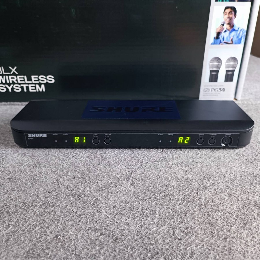 SHURE BLX288TH/PG58-Q12 ไมค์ลอย ไมค์ไวเลส ไมโครโฟนไร้สายแบบไมค์คู่ ไมโครโฟนไร้สาย คลื่นใหม่ BLX288TH/PG58 Q12 BLX288TH/PG58Q12 เอไอ-ไพศาล +++