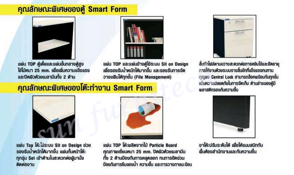 ตู้เก็บเอกสารสูงโล่ง 80 ซม. ยี่ห้อ Smart form รุ่น 5CM800