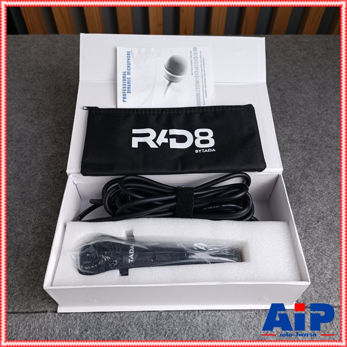 TADA RAD-8 ไมค์สาย ไมค์ไดนามิก RAD 8 RAD8 TA DA ไมค์คาราโอเกะ ไมค์ร้องเพลง แถมฟรี สาย 5 เมตร แจ็คทด ถุงเก็บไมค์ ธาดา เอไอ-ไพศาล