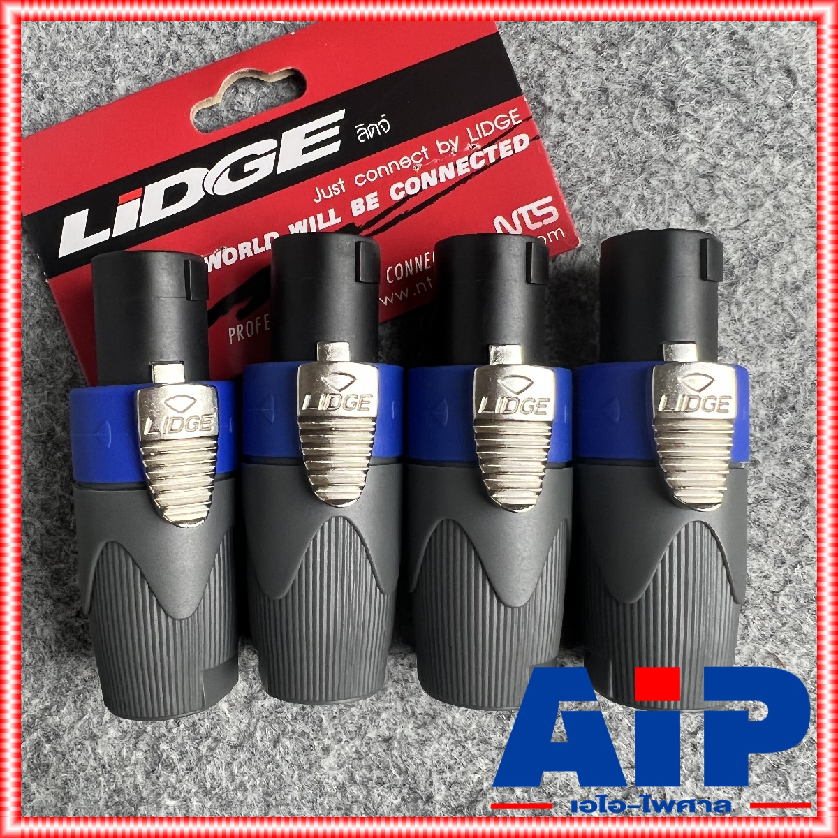 แพ็ค4ตัว Lidge YM-122A speakon สีน้ำเงิน สเปคคอน ตัวผู้ แจ็คสเปคคอน YM 122 A สเปคคอนตัวผู้ สเปคคอนตู้ลำโพง YM122 เอไอ-ไพศาล