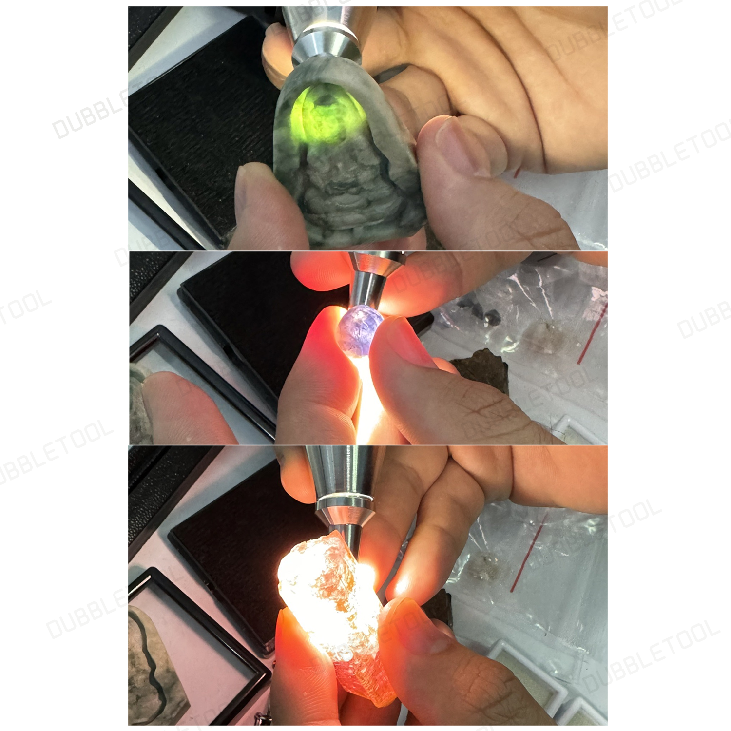 ไฟฉายส่องหิน ไฟฉายส่องหยก ไฟฉายตรวจสอบอัญมณี 12000W รุ่น ZJ-BK11 ไฟฉายส่องอัญมณี Flashlight White and Yellow Light Test Gem Stone Ultra Fire