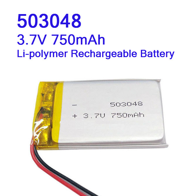 503048 3.7V 750mAh Li-polymer Rechargeable Battery Li-Po for mp3 mp4 bluetooth