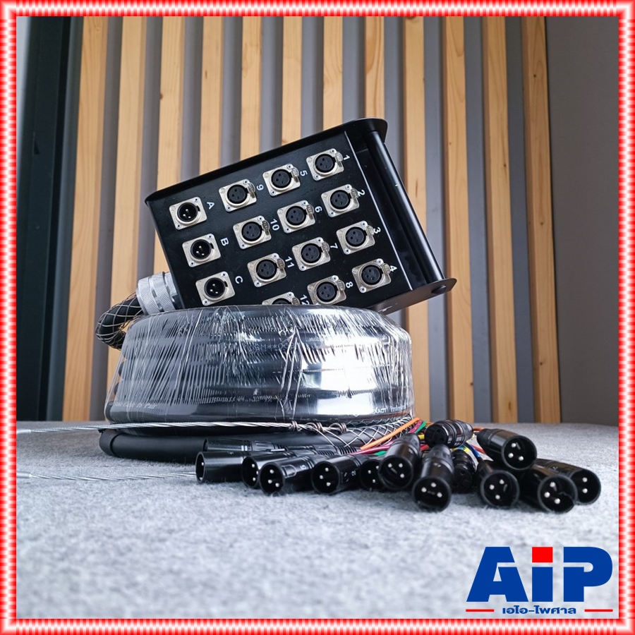 สายมัลติคอร์ SUN RISE SBC-16X 50FT 12IN4OUT 15เมตร ชุดสายสัญญาณมัลติคอร์พร้อมใช้งาน พร้อมกล่องสาย SBC 12IN4OUT เอไอ-ไพศาล