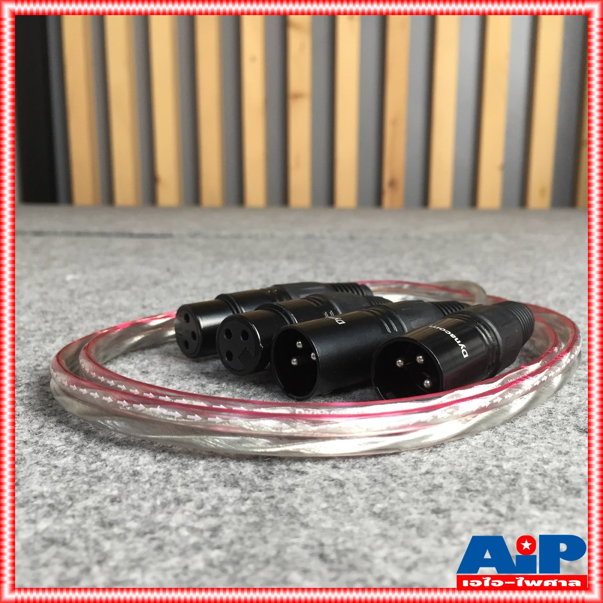 1เมตร DYNACOM สายP.CANNON-J.CANNONข้างละ2หัว 1M J2049 สายใส สายสัญญาณเสียง XLR-XLR ผู้เมีย คู่ยาว 1เมตร XLRจะมีสีเงินและสีดำขึ้นกับล็อตการผลิต