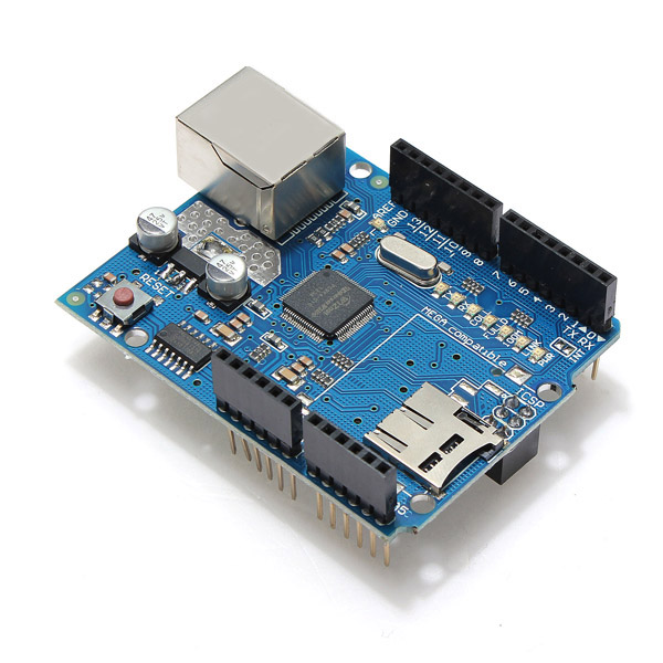 Ethernet Shield Module W5100 Micro SD Card Slot For Arduino UNO MEGA (V5)