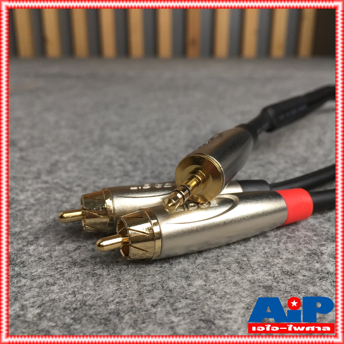 ยาว1.5เมตรLIDGE YM387A สายสัญญาณ TRS ออก RCA 2หัว รุ่น YM 387 A สายสัญญาณเสียง TR-ST 3.5 มม - RCA x2 เอไอ-ไพศาล