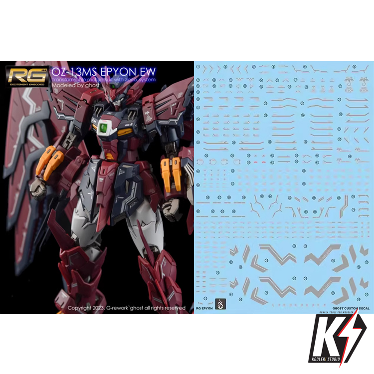 Waterdecal CG RG Epyon #ดีคอลน้ำสำหรับติดกันพลา กันดั้ม Gundam พลาสติกโมเดลต่างๆ