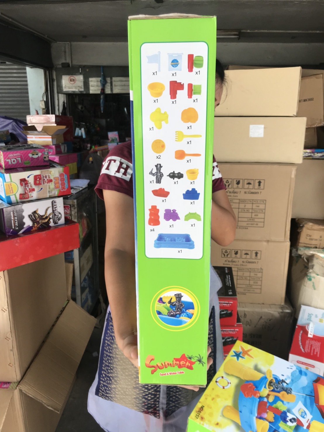 fujitoys.shop พร้อมส่ง 6154 โต๊ะเล่นทราย กล่องละ