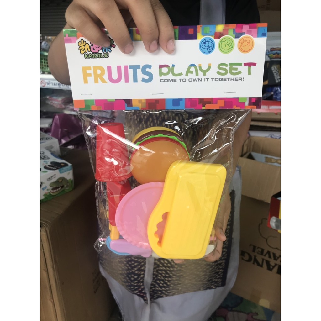 S80798 ของเล่นเด็กชุดหั่นแฮมเบอร์เกอร์ อาหารของเล่น ปลีกถุงละ SALE (ของหมด)