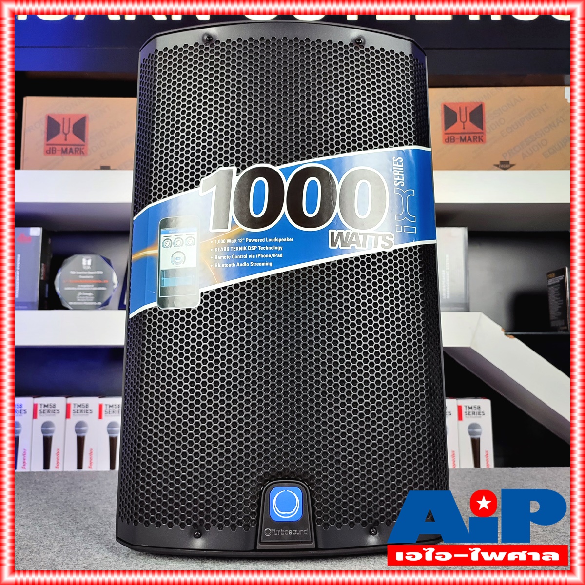 TURBOSOUND iX12 ตู้ลำโพง12นิ้ว Active speaker TURBO SOUND iX-12 iX12 มีบลูธูท 1100 Watt +++ 2 Way 12" Powered Loudspeaker with KLARK TEKNIK DSP Technology, Remote Control and Bluetooth Audio Streaming