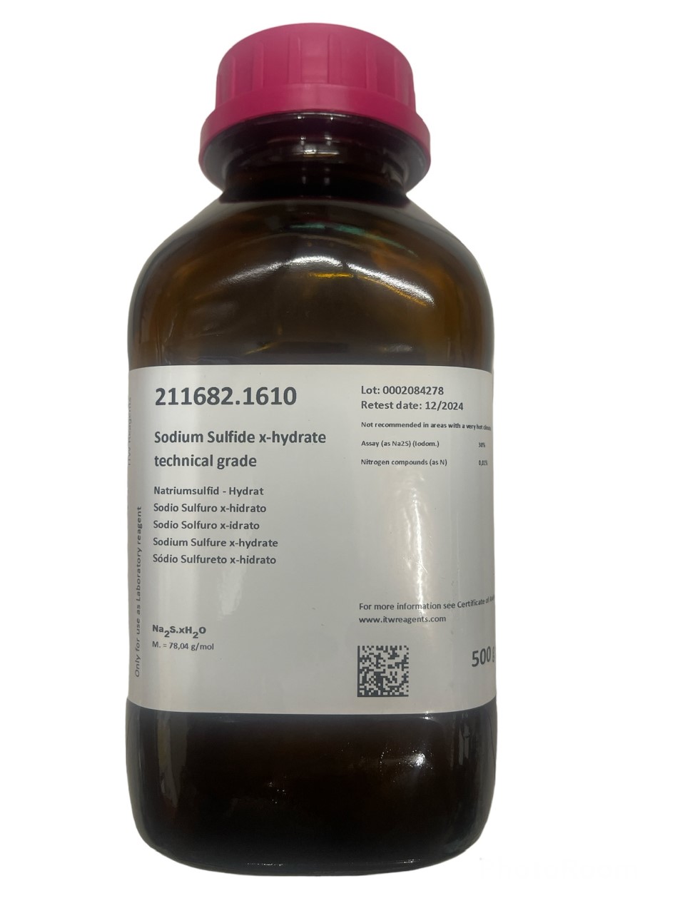 Sodium Sulfide 8-10 Hydrate, 500 g -Panreac