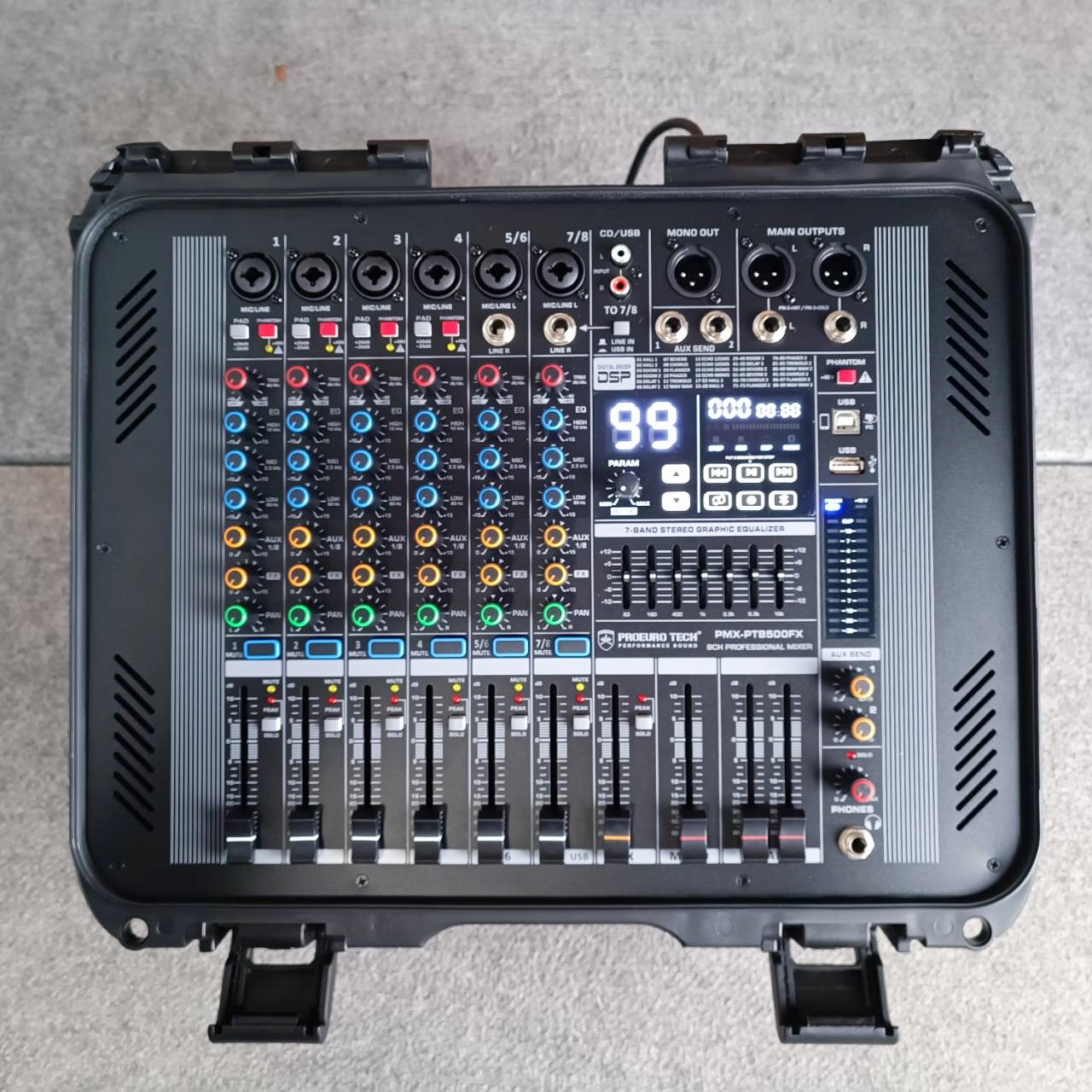 PROEUROTECH PMX-PT8500FX powermixer ทรงRACK โปร ยูโรเทค PMX PT8500FX PMXPT8500FX เอไอ-ไพศาล