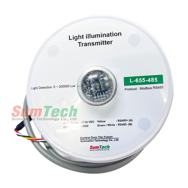 Light sensor transmitter RS485 output