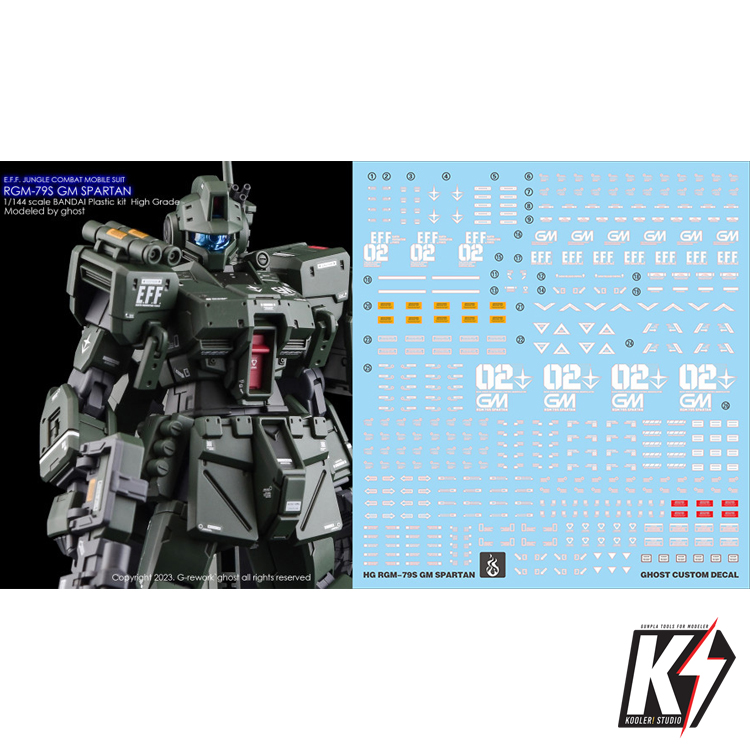 Waterdecal CG HG RGM-79S GM Spartan #ดีคอลน้ำสำหรับติดกันพลา กันดั้ม Gundam พลาสติกโมเดลต่างๆ